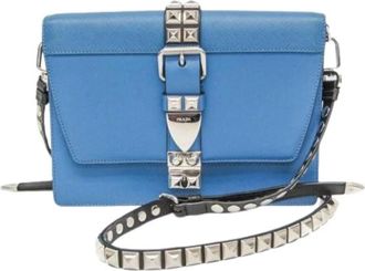Prada Pre-owned Cross Body Bags, female, Blue, Size: ONE SIZE Pre-owned Electra Studs Shoulder bag
