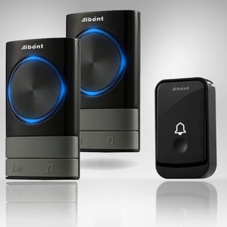 OEM Campanello Senza Fili Da 300 Metri, Campanello Elettronico Impermeabile, Kit Campanello Con 2 Ricevitori Plug-in, 45 Melodie Con 4 Livelli Di Volume, 