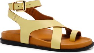 Free People Anya Ankle Strap Toe Loop Sandal in Sun Butter at Nordstrom, Size 10