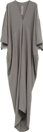 Rick Owens Abito lungo con scollo a V - Grigio