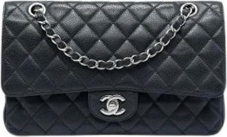 Chanel Pre-owned Double Flap Schoudertas - Dames - Vintage Schoudertas - Zwart - ONE Size - Leer - Vintage