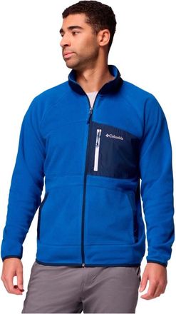 Columbia Fast Trek Overlay Fleece Jas - Heren - Fleece jassen - Blauw - L - Polyester - Fitness