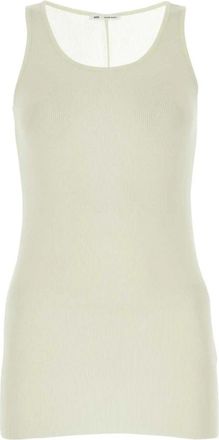 Ami Ivoor Viscose Blend Tank Top - Dames - Tops zonder mouwen - Beige - XS - Tops