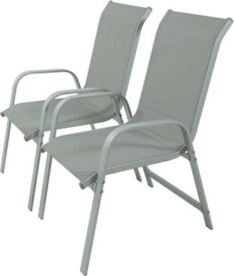 Habitat et Jardin Habitat Et Jardin - Juego De 2 Sillas Para Jardin Textileno porto- Phoenix - Gris Claro