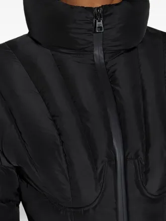 Elisabetta Franchi Quilted Bustier-Inspired Down Jacket - Black