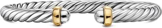 David Yurman Bracciale Cable Flex in argento sterling e oro giallo 14 carati
