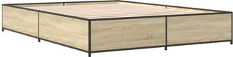 vidaXL Bed Frame without Mattress Sonoma Oak 120x200 cm Vidaxl