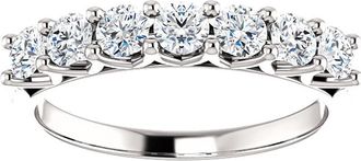 Pompeii3 1/2 Ct Seven Stone Diamond Wedding Ring Lab Grown 14k White Gold