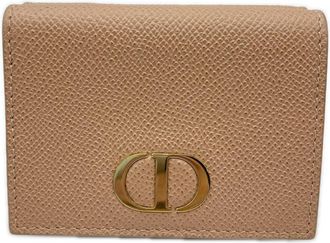 Dior Beige Leather Wallet (Tri-Fold) (Pre-Owned)