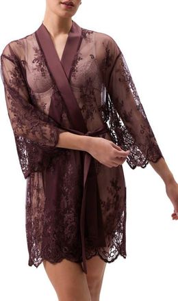 Rya Collection Darling Lace Wrap in Truffle at Nordstrom, Size X-Small