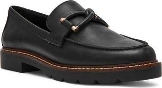 Anne Klein Ellison Moc Toe Loafer in Black Smooth at Nordstrom, Size 9.5