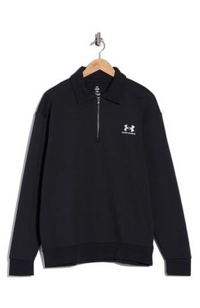 Under Armour Icon Fleece Quarter Zip Sweatshirt in Black at Nordstrom Rack, Size Medium