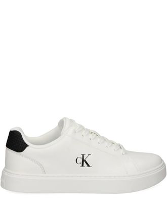 Calvin Klein logo leather sneakers - men - Calf Leather/Rubber/Fabric - 42 - White