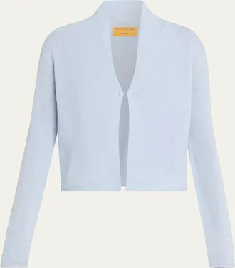 Guest In Residence Stealth Cashmere-Linen Cardigan