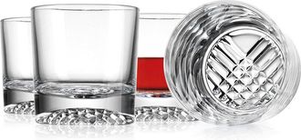 Godinger Set Of 4 Fiore Double Old-Fashioned Glasses