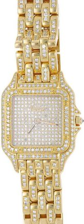 Cartier Pre-owned Cartier Panthere Quartz Diamond White Dial Ladies Watch 883969