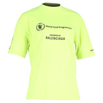 Balenciaga Balenciaga WFP T-shirt, medium pasvorm, in neongeel katoen