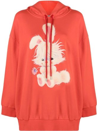 Stella McCartney Lunar New Year jersey hoodie - women - Cotton - 38 - Red