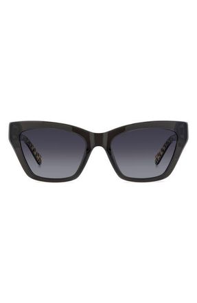 Kate Spade New York fay 54mm gradient cat eye sunglasses in Dark Grey Black/Grey Shaded at Nordstrom