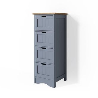 Vicco Armario De Ba&ntilde;o Bianco, Gris, 30 X 81 Cm Vicco