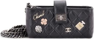 Chanel Lucky Charms Reissue Chain Phone Holder Quilted Aged Calfskin Mini crossbody bag - Zwart