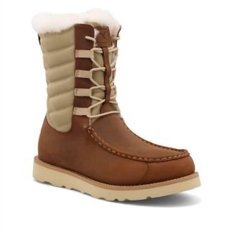 Twisted X Boots Womens Wedge Sole Boot In Tan Oiled Saddle