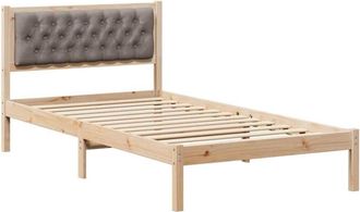 vidaXL Estructura De Cama Taup&eacute; 100 X 200 Cm Madera De Pino Macizo Vidaxl