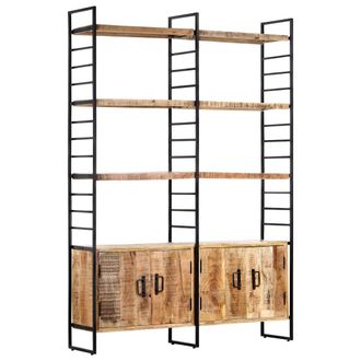 vidaXL Estanter&iacute;a De 4 Niveles Madera De Mango Rugosa 124x30x180 Cm Vidaxl