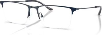 Emporio Armani 0ea1171 Rectangular Metal Frame Eyeglasses with Adjustable Nose Pads