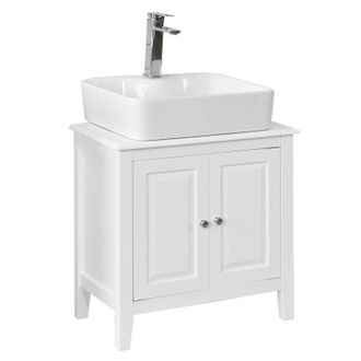 SoBuy Sobuy - Armario Para El Debajo Del Lavado,2 Puertas,blanco,l 60 X P 30 X H 62 Cm Frg202-w Es