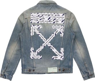 Off-white Arrow Denim Jacket Denim Blue OMYE005S203860037388