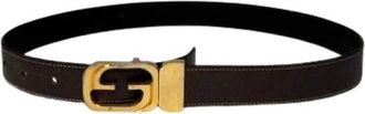 Gucci Pre-owned Belts, female, Brown, Size: ONE SIZE Pre-owned Vintage Leather Belt