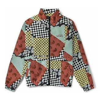 Vans (WMNS) Vans Checkerboard Print Casual Jacket Brown Black White VN0A4RBOZKC