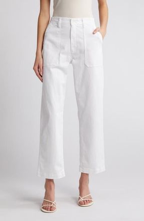 AG - Adriano Goldschmied Analeigh High Waist Jeans in Cloud White at Nordstrom, Size 30