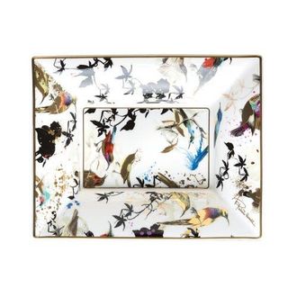 Roberto Cavalli Large Rectangular Tray in Gardens Birds at Nordstrom