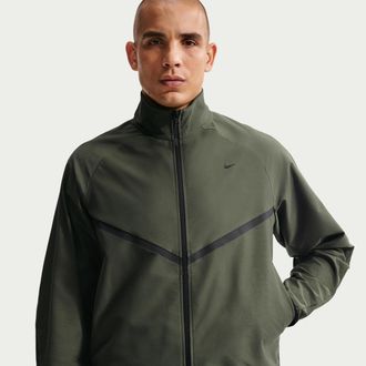 Nike Mens Nike Sportswear Tech Dri-FIT Shori Knit Track Jacket in Green | IM1335-325