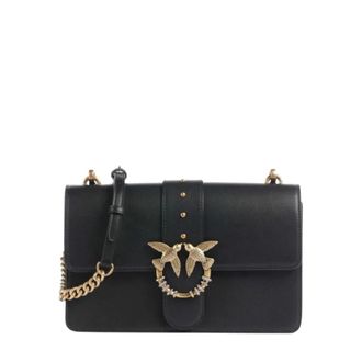 Pinko Pinko - Love Bag One Classic New Buckle - Dames - Tassen - Zwart - Maat: ONE Size Zijde