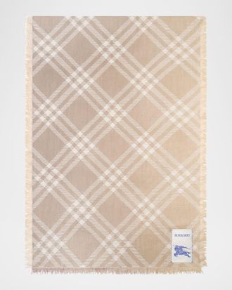 Burberry Gradient Check Wool Silk Scarf