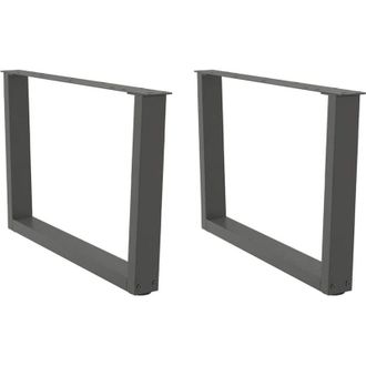 vidaXL Patas Para Mesa De Centro En Forma De V (2 Unidades), Antracita, 70 X (42-43,3) Cm, Acero Vidaxl