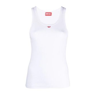 Diesel Sleeveless Tops, female, White, S, T-Anky-D Tank Top