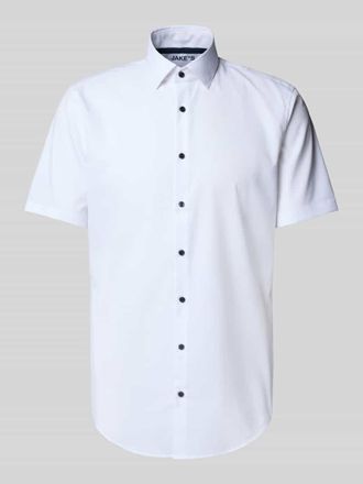 Jake*s Slim Fit Kurzarmhemd mit Kentkragen in Weiss, Gr&ouml;&szlig;e 43/44