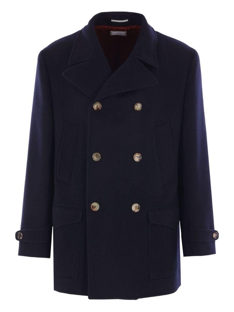アウターその他 BRUNELLO CUCINELLI Double-breasted wool coat BLUE NAVY Double-breasted wool coat BRUNELLO CUCINELLI - Nugnes1920