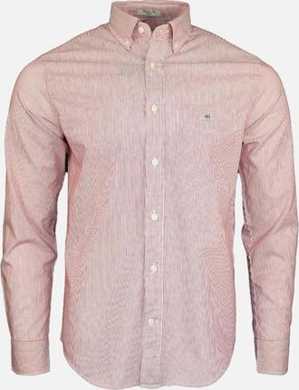 GANT Mens GANT Regular Classic Poplin Banker Shirt, Ruby Red - Pink - Size: 38/Regular