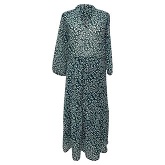 BA&SH Ba & Sh Bonnie Midi Shirt Dress in Olive Polyester