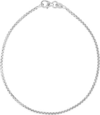Bony Levy Mens 14K Gold Box Chain Bracelet in 14K White Gold at Nordstrom, Size 8.5