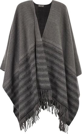 PESERICO V-Neck Poncho - female - Peserico - Ponchos - Gray - ONE SIZE - Jackets
