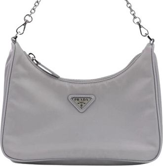 Prada Pre-owned Nylon prada-bags - Dames - Vintage Schoudertas - Blauw - ONE Size - Nylon - Vintage