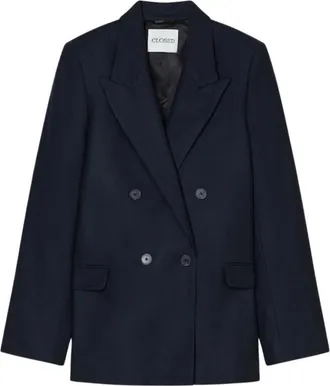 Closed Dubbelrijige Blazer - Dames - Blazers - Blauw - XS - Leer - Jassen