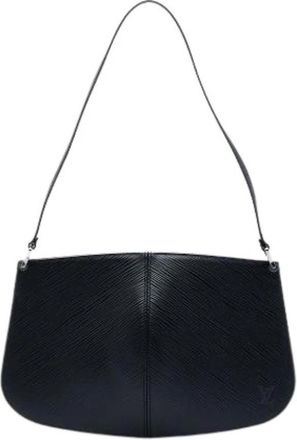 Louis Vuitton Pre-owned Pochette Demi Lune - Dames - Vintage Schoudertas - Zwart - ONE Size - Leer - Vintage