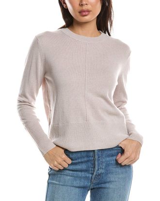 Fort&eacute; Cashmere Exposed Seam Crewneck Cashmere Sweater